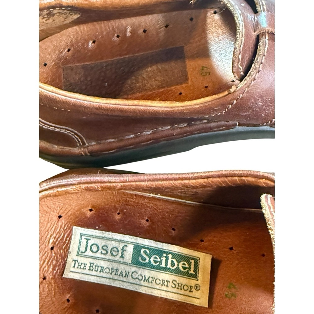 Josef‎ Seibel Men's Brown Leather Buckle Fishermans Sandals Size 11.5 M - Picture 12 of 14